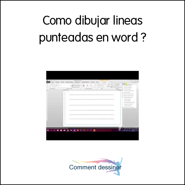 Como dibujar lineas punteadas en word